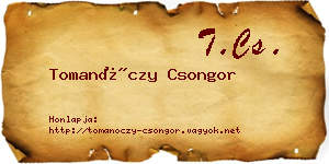 Tomanóczy Csongor névjegykártya